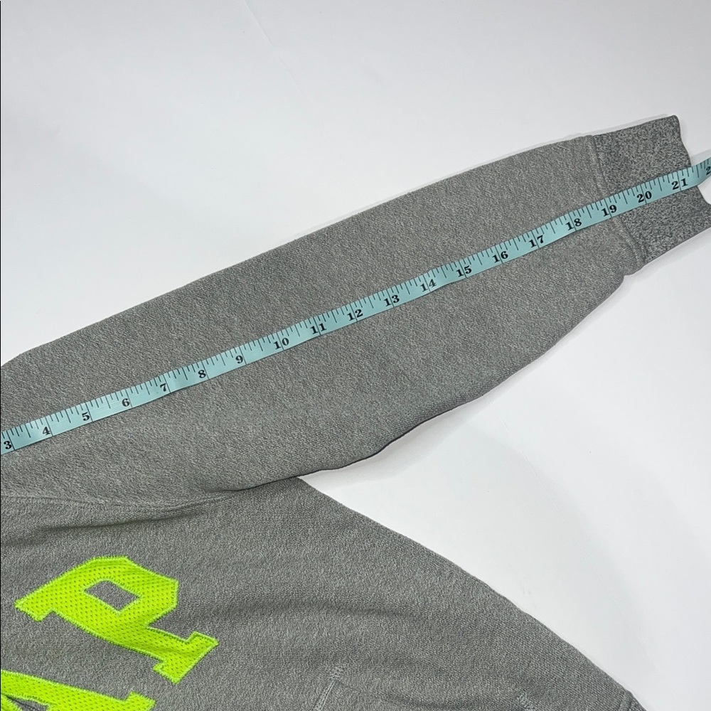 GAP Kids Gray Hoodie with Neon Green Accents - Picture 8 of 8